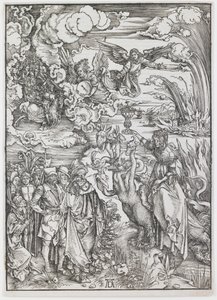 A babiloni kurva, az „Apokalipszis” sorozatból alkotó: Albrecht Dürer