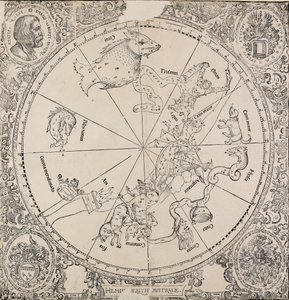 A déli félteke cheleszti diagramja, 16. század eleje alkotó: Albrecht Dürer