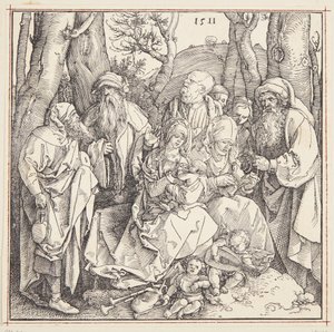 A szent rokonság az angyalokkal alkotó: Albrecht Dürer