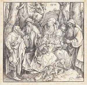 A szent rokonság az angyalokkal alkotó: Albrecht Dürer