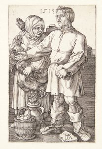 A paraszt és felesége a piacon alkotó: Albrecht Dürer