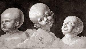 Három gyermekfej, 1506 alkotó: Albrecht Dürer