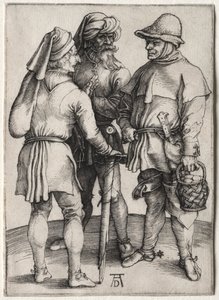 Három paraszt társalgásban alkotó: Albrecht Dürer