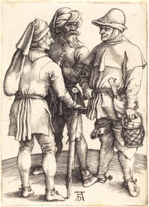 Három paraszt beszélgetésben alkotó: Albrecht Dürer