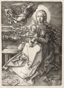 Angyal által megkoronázott szűz, 1520. alkotó: Albrecht Dürer