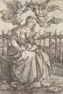 Szűz Máriát két angyal koronázta meg alkotó: Albrecht Dürer