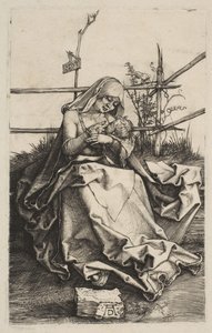 Szűz és gyermek egy füves padon, 1503. alkotó: Albrecht Dürer