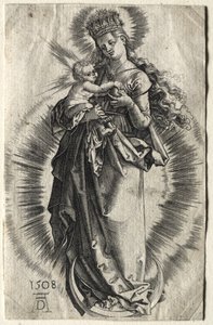 Szűz a félholdon, csillagos koronával alkotó: Albrecht Dürer