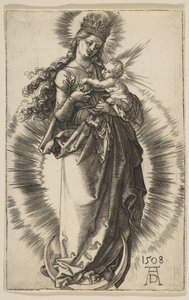 Szűz félholdon csillagos koronával, 1508. alkotó: Albrecht Dürer
