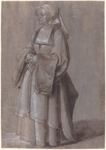 Fiatal nő holland ruhában alkotó: Albrecht Dürer