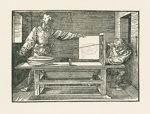 Egy lantot rajzoló férfi alkotó: Albrecht Dürer or Duerer