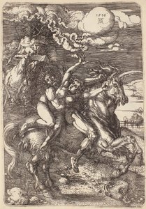 Elrablás egy unikornison alkotó: Albrecht Dürer