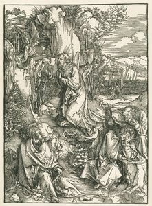 Agónia a kertben - Krisztus az Olajfák hegyén, 1496-97 körül (fametszet) alkotó: Albrecht Dürer or Duerer