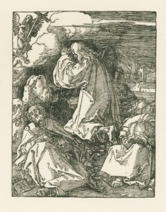 Agónia a kertben - Krisztus az Olajfák hegyén, 1510 körül (fametszet) alkotó: Albrecht Dürer or Duerer