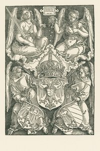 Allegória a birodalom és Nürnberg város címerével alkotó: Albrecht Dürer or Duerer