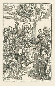 Birgitta apácákkal és szerzetesekkel körülvéve alkotó: Albrecht Dürer or Duerer