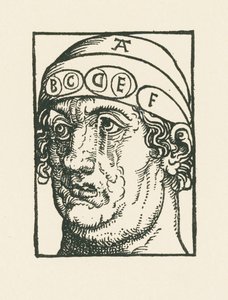 Caput pysicum - Fej a frenológia tanulmányozása céljából alkotó: Albrecht Dürer or Duerer