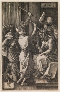 Tövissel megkoronázott Krisztus, a "Kis passió" sorozatból. alkotó: Albrecht Dürer or Duerer
