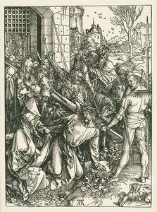 Kereszthordozó Krisztus, 1498-99 körül (fametszet) alkotó: Albrecht Dürer or Duerer