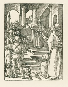 Krisztus Pilátus előtt, 1508-09 körül (fametszet) alkotó: Albrecht Dürer or Duerer