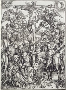 Krisztus a kereszten (A nagy szenvedés) (metszet) alkotó: Albrecht Dürer