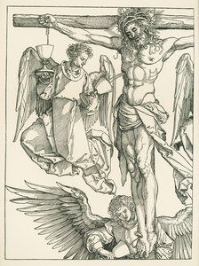 Krisztus a kereszten három angyallal, 1513-13 körül (fametszet) alkotó: Albrecht Dürer or Duerer