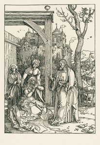 Krisztus elbúcsúzik anyjától, 1504 körül (fametszet) alkotó: Albrecht Dürer or Duerer
