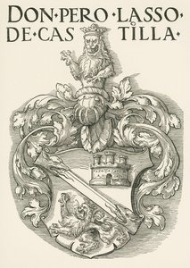 Don Pedro Lasso de Castilla címere, 1530 körül (fametszet) alkotó: Albrecht Dürer or Duerer
