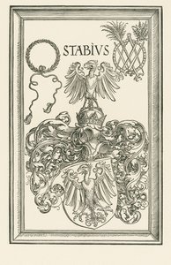 Johannes Stabius címere, 1514 körül (fametszet) alkotó: Albrecht Dürer or Duerer