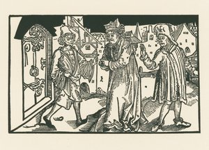 Davus, Simo és Chremes, 1492-93 körül (fametszet) alkotó: Albrecht Dürer or Duerer