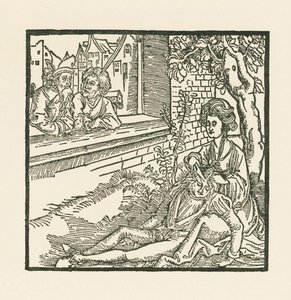Delila levágja Sámson haját. alkotó: Albrecht Dürer or Duerer