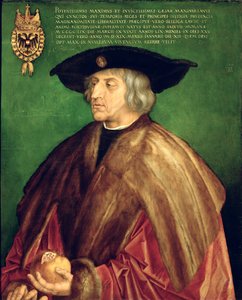 Maximilian I. császár (olaj a panelen) alkotó: Albrecht Dürer