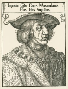 I. Maximilián császár, 1519 körül (fametszet) alkotó: Albrecht Dürer or Duerer