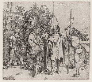 Öt katona és egy török lóháton, 1495-96 alkotó: Albrecht Dürer