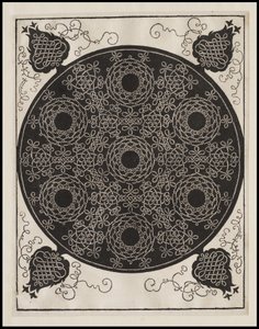 Negyedik csomó, 7 kör alakú csomócsoport fekete középponttal, 1506 körül alkotó: Albrecht Dürer