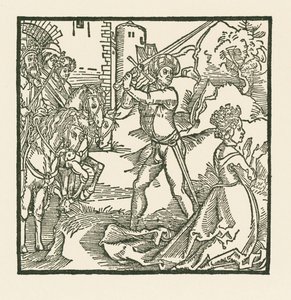 Jehu király lefejezteti feleségét, Jézabelt. alkotó: Albrecht Dürer or Duerer
