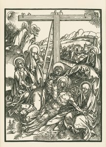 Krisztus siratása, 1500 körül (fametszet) alkotó: Albrecht Dürer or Duerer