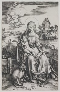 Madonna a majommal, 1498 körül (metszet) alkotó: Albrecht Dürer or Duerer