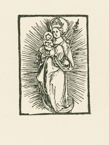 Mária Szűz Mária, mint a Mennyek Királynője a Napban alkotó: Albrecht Dürer or Duerer