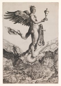 Nemesis, 1501-2 körül (metszet) alkotó: Albrecht Dürer or Duerer