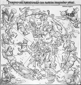 Az északi és a déli égi félteke térképpárja alkotó: Albrecht Dürer or Duerer