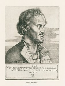 Philipp Melanchthon. 1526 (metszet) alkotó: Albrecht Dürer or Duerer