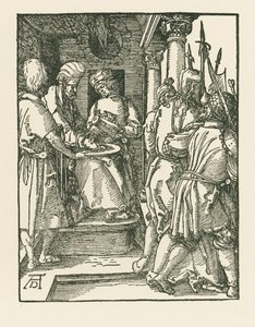 Pilátus kezet mos, 1509 körül (fametszet) alkotó: Albrecht Dürer or Duerer