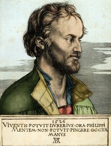 Filippo MELANTONE portréja (metszet) alkotó: Albrecht Dürer