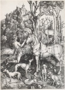 Szent Eustace, c. 1500-1501 (metszet) alkotó: Albrecht Dürer