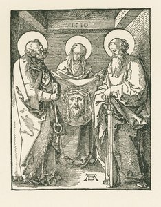 Szent Veronika Szent Péter és Pál között - Szent Veronika szudáriuma alkotó: Albrecht Dürer or Duerer