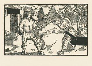 Syrus és Chremes, 1492-93 körül (fametszet) alkotó: Albrecht Dürer or Duerer