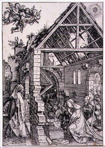 A Pásztorok imádása (fametszet) alkotó: Albrecht Dürer