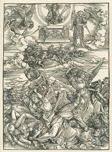 Az angyalok csatája. Szent János Jelenései, 1496-98 körül (fametszet) alkotó: Albrecht Dürer or Duerer