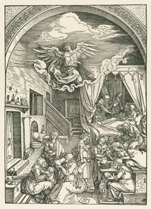 Szűz Mária születése, 1503 körül (fametszet) alkotó: Albrecht Dürer or Duerer